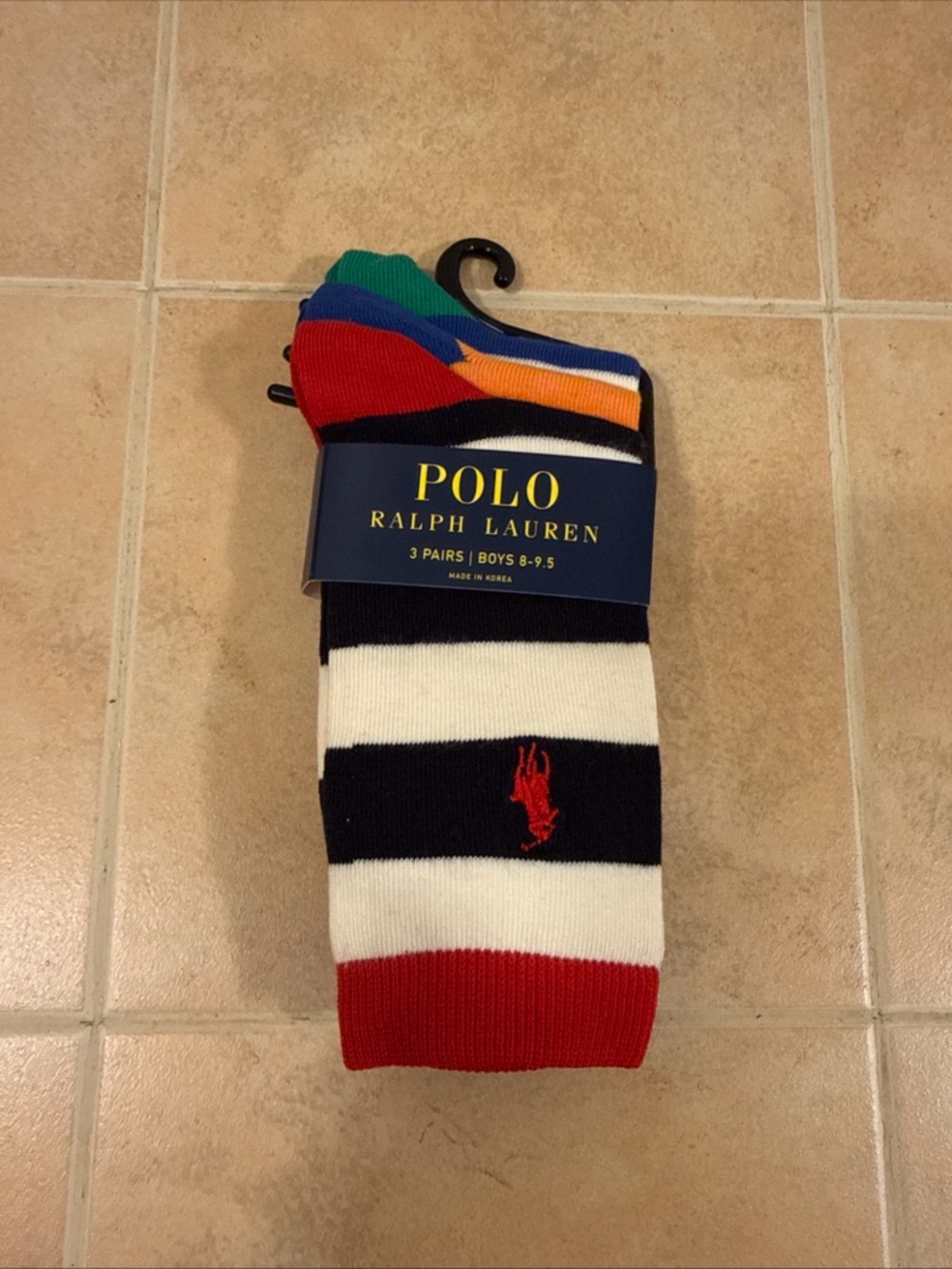 Boys polo socks 8-9.5